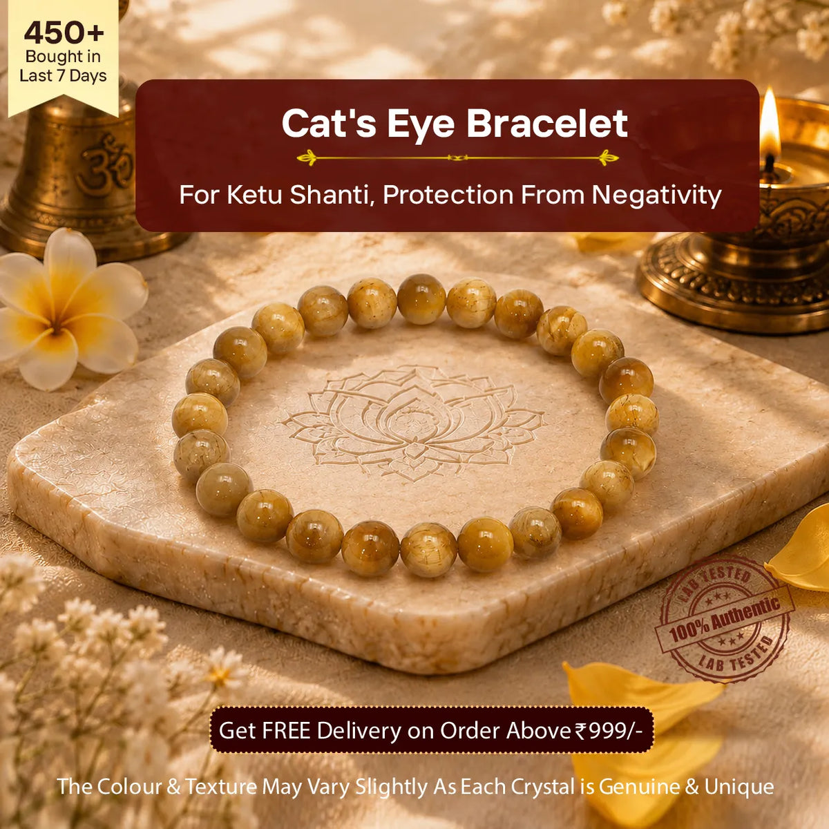Cat's Eye Bracelet for Ketu Shanti