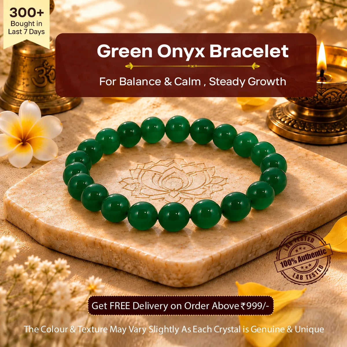 Green Onyx Bracelet for Kanya (Virgo)