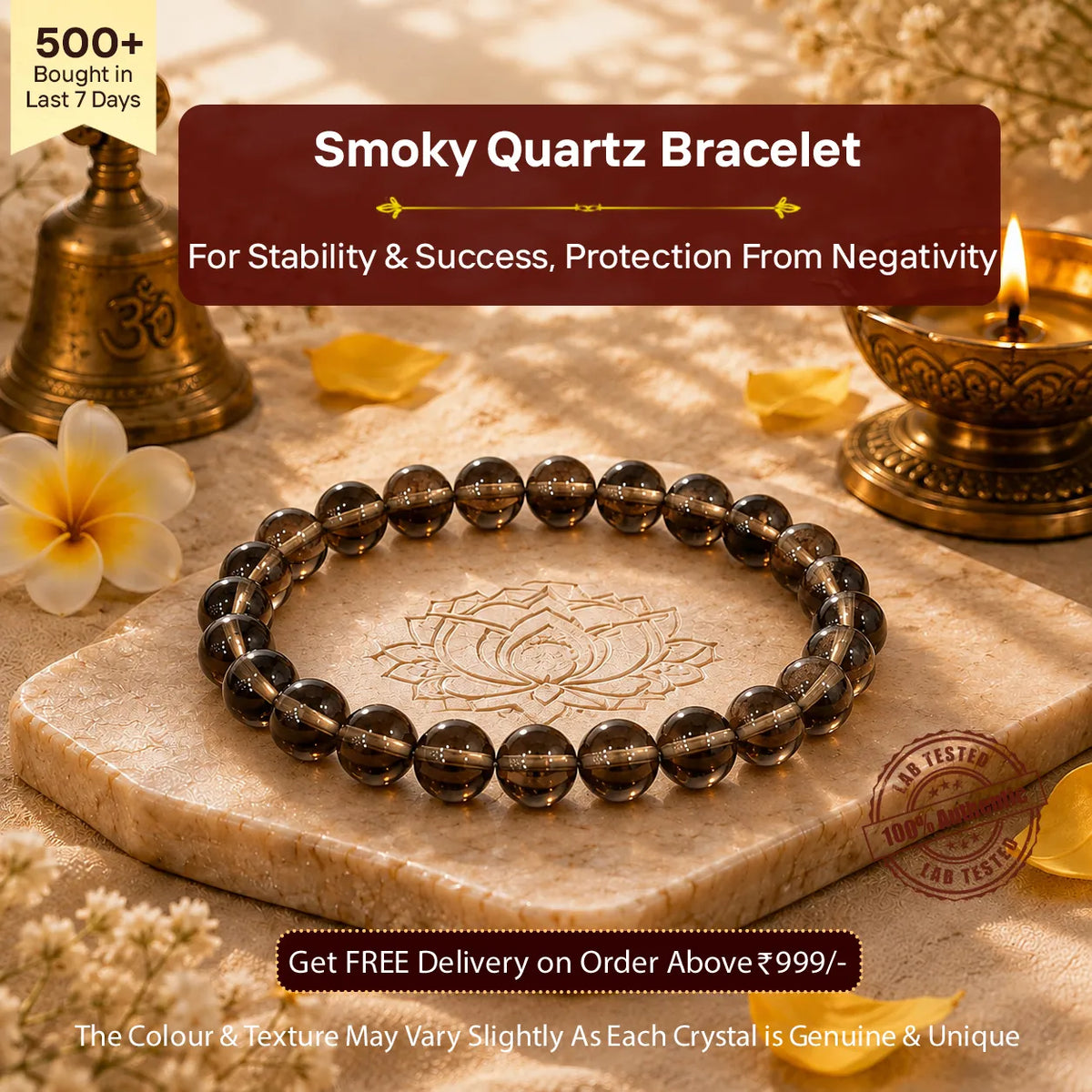 Smoky Quartz Bracelet for Stress Relief