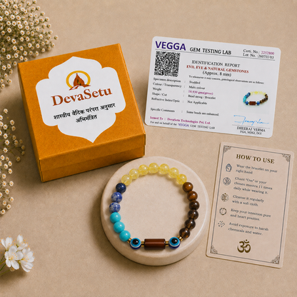 Dhanu (Sagittarius) Rashi Panch Ratna Bracelet