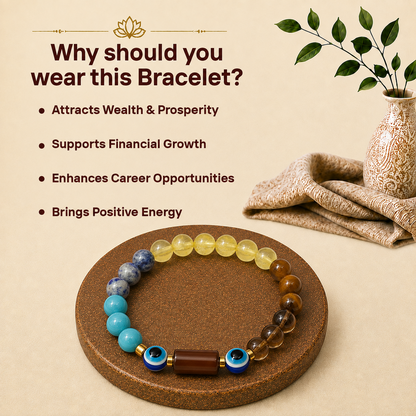 Dhanu (Sagittarius) Rashi Panch Ratna Bracelet