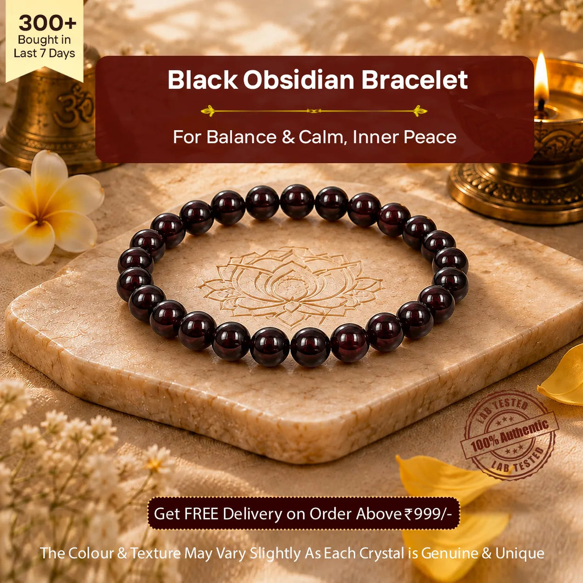 Black Obsidian Bracelet for Protection from Negativity