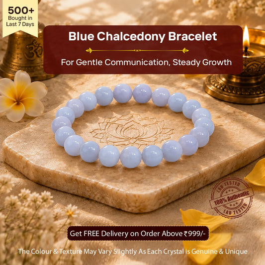 Blue Chalcedony Bracelet for Calm & Gentle Communication