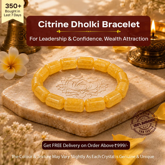 Citrine Dholki Bracelet for Dhanu (Sagittarius)