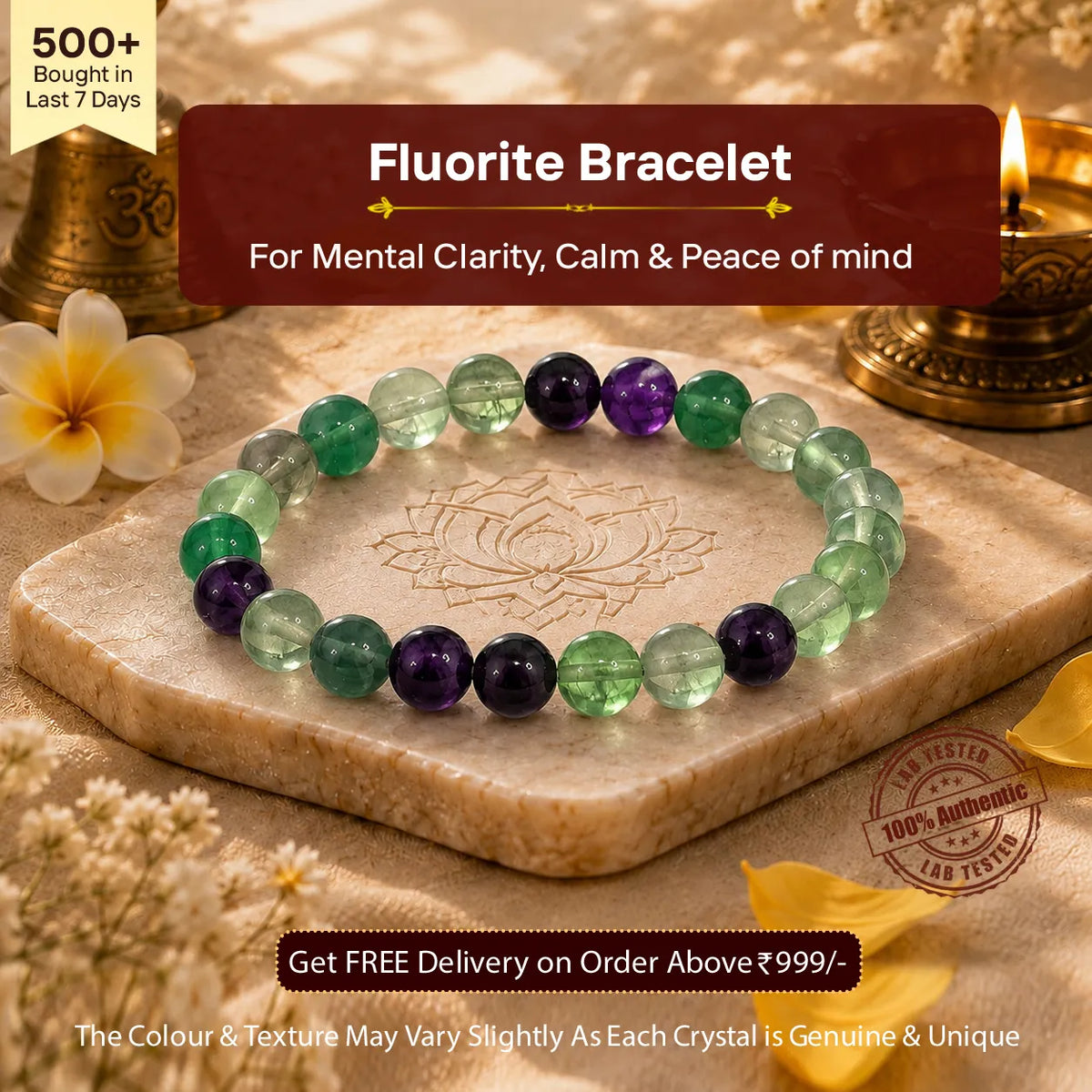 Fluorite Bracelet for Focus & Mental Clarity