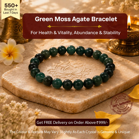 Green Moss Agate Bracelet for Growth & New Beginnings