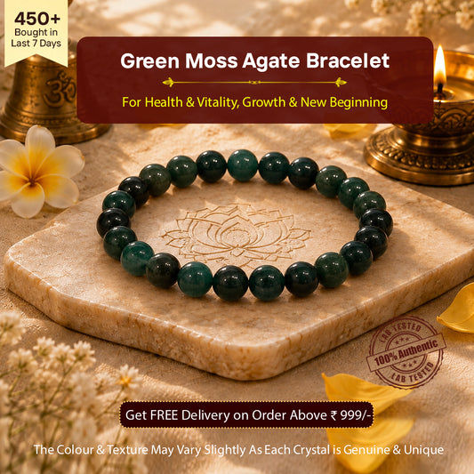Green Moss Agate Bracelet for Growth & New Beginnings
