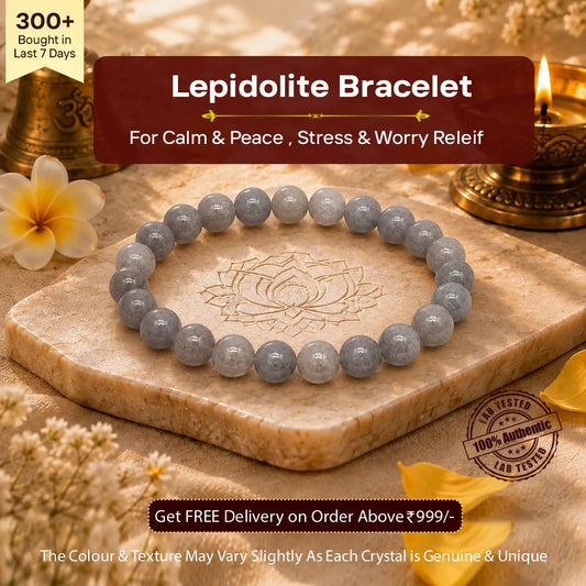 Lepidolite Bracelet for Stress & Anxiety Relief