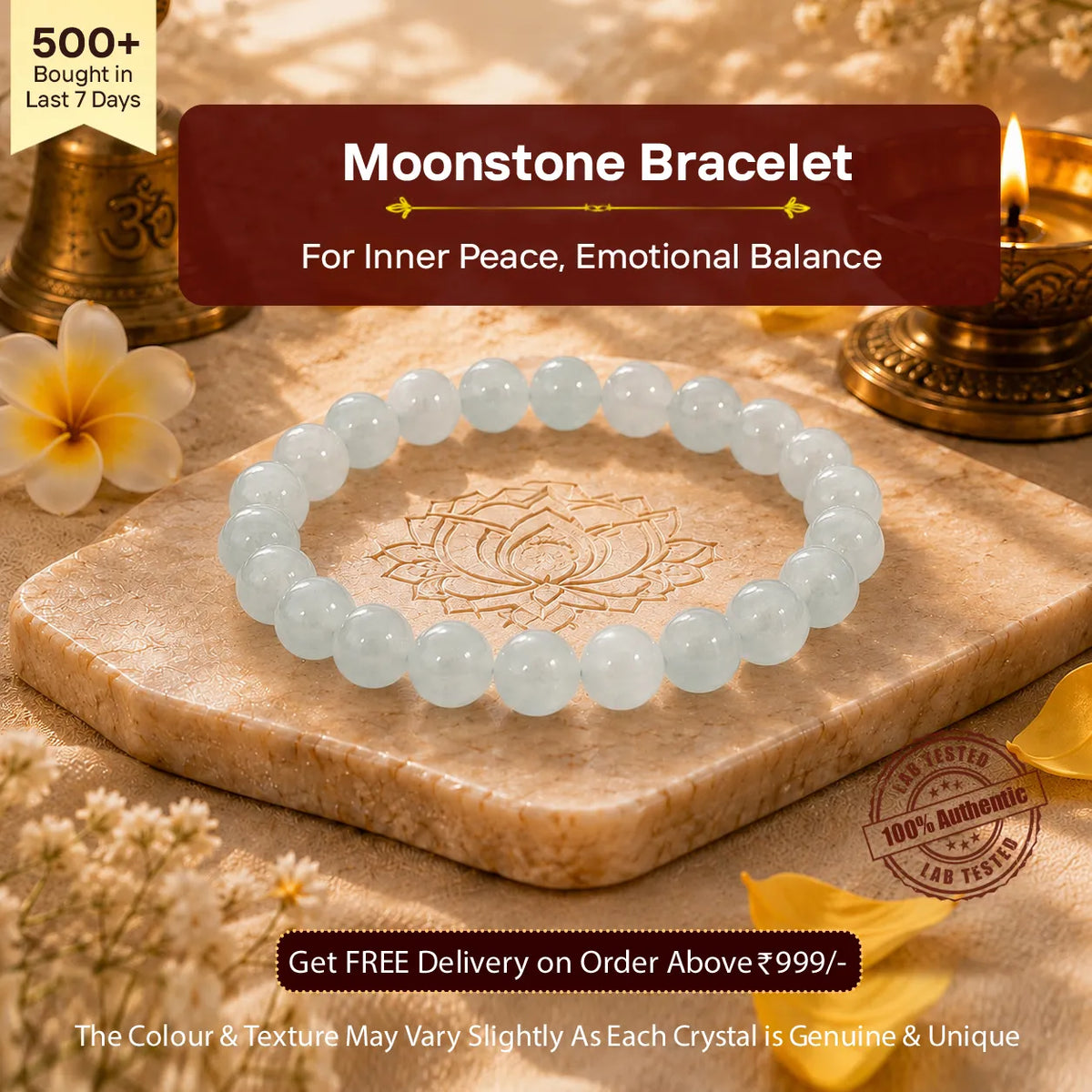 Moonstone Bracelet for Karka (Cancer)
