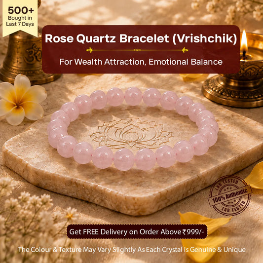 Rose Quartz Bracelet for Vrishchik (Scorpio)