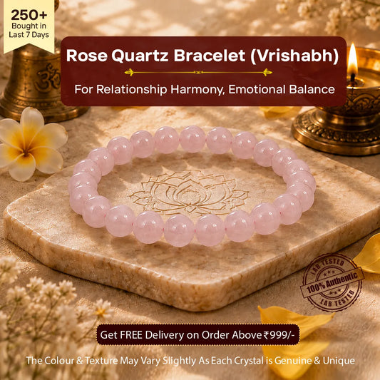 Rose Quartz Bracelet for Vrishabh (Taurus)