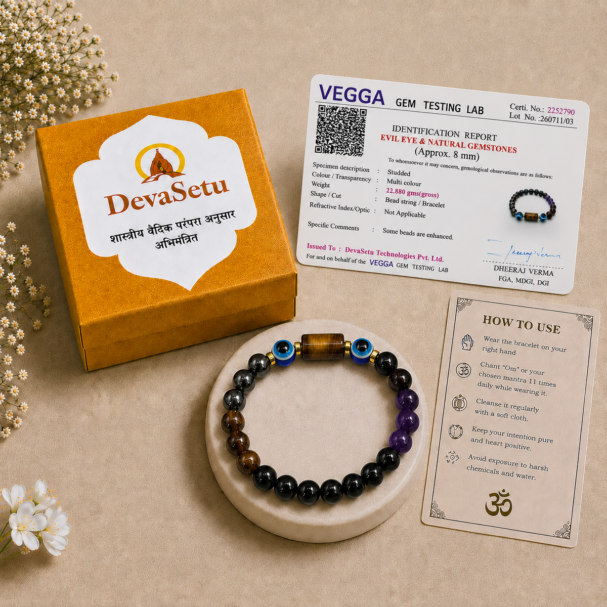 Makar (Capricorn) Rashi Panch Ratna Bracelet