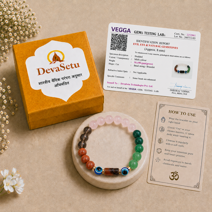 Vrishabh (Taurus) Rashi Panch Ratna Bracelet